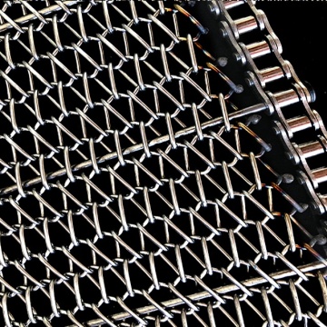 Customizable Food Grade Carbon Steel 304/316 SS Roller Chain Driven Belt for Bakery and Biscuit Factories