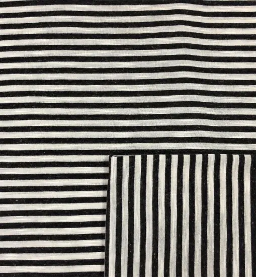 Viscose Linen Rayon Plain Dyed Stripes Clothing Fabric