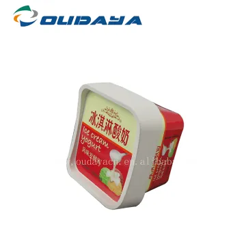 plastic disposable ice cream cups with lid spoon