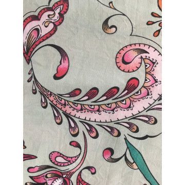 Paisley Design Rayon Challis 30S Light Printing Fabric