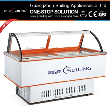 Glass top island freezer/ice cream freezer DLCD-1300