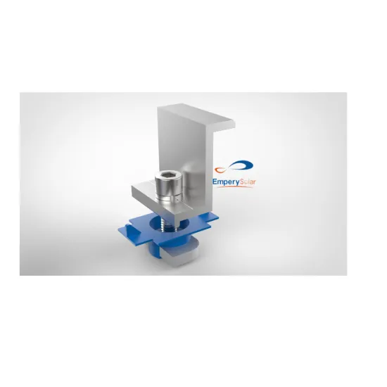 Aluminum Solar Ground Mounting System: Components including C-Steel, Plastic Cover, Mid Clamp, and End Clamps