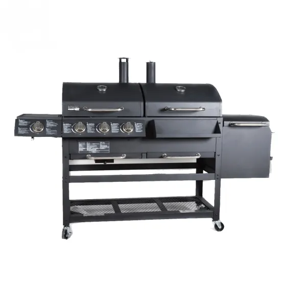 Integrated Portable Trolley BBQ Grill: Your Ultimate Outdoor Camping Barbecue Solution with Gas Stove