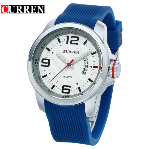 CURREN Water Resistant quartz watch Silicone Wrist Watches