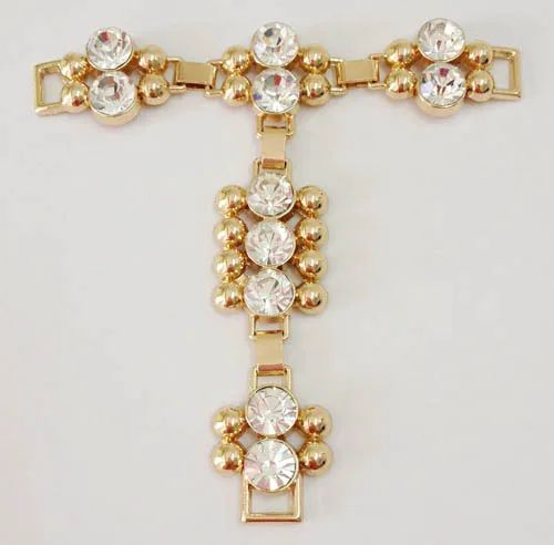 2014 Hot Sell Rhinestone Chain Sandal , Popular T-Shaped Sandal Chain