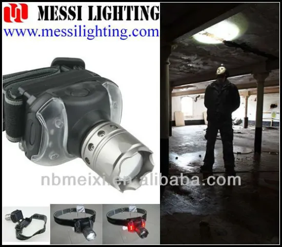 cree 3watt LED zoom Headlamp with solar panel