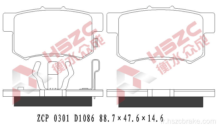 FMSI D1086 Poscende de frein en céramique pour Honda