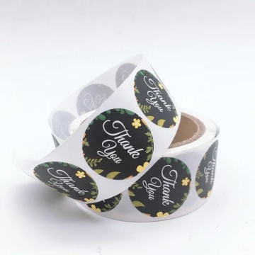 Custom Vinyl Thank You Stickers Adhesive Round Sticker Paper