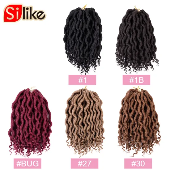 Faux Locs crochet hair with Curly Ends 12 roots/pack Synthetic Hair Crochet Braids Goddess Fauxs Locs Crochet Braiding Hair