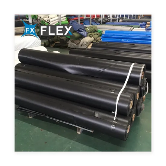Black 1000D PVC Fabric Tarpaulin Roll Production Line for Fish Ponds
