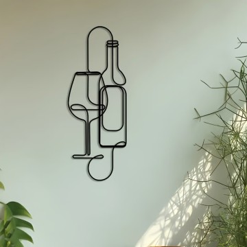 Pittura artistica realizzata a mano con linea in metallo per l'accento domestico