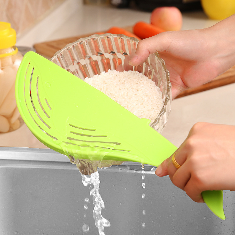 Cook Tool Clean Rice Wash Rice Sieve Manual Kitchen Cooking Tools Utility Home Water Treatment Whale-shape Rice Washing Device