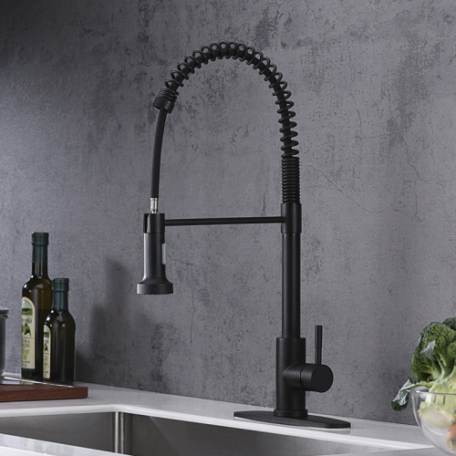 Mixer Faucet Dapur Satu Pegangan Hitam Matte