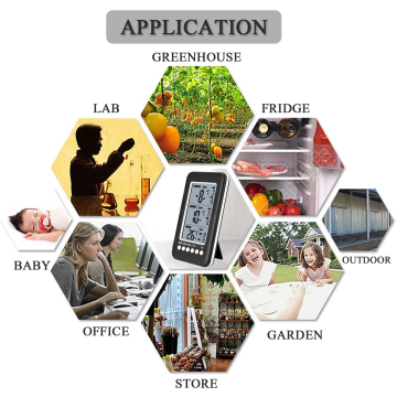 Wireless Digital Refrigerator and Freezer Thermometer with 2 Sensors