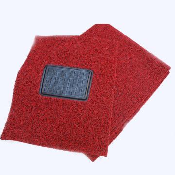 Double color coil car mat with nail backing