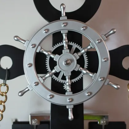 Anchor flip clock big wall clock wooden wall clock