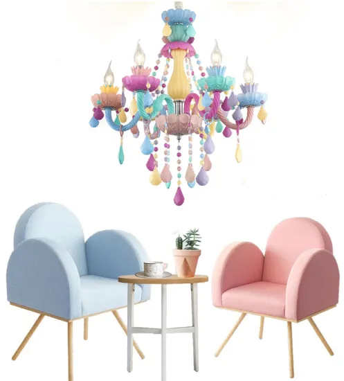 Creative Fantasy Girl Princess Chandelier: Colorful Children's Bedroom Pendant Lamp