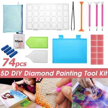 111PCS DIY Diamond Painting Accessories 5D Diamond Painting Cross Stitch Embroidery Pen Tools Set Glue Pen Kit Tweezers Nail