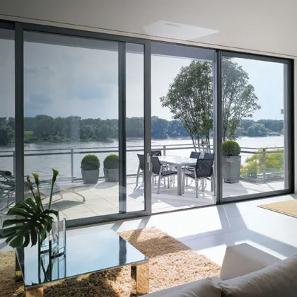 Lingyin Construction Materials Ltd House Used windows doors aluminium framed sliding glass doors
