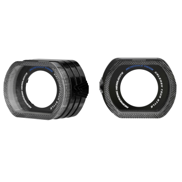 5D Akrilik Melek Gözleri Siyah Kapak Hella 3R G5 Q5 Bi -Xenon LED Lens Örtüsü - Beyaz/Sarı/RBG Uygulama Maskesi