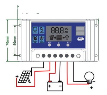 Factory Sale Solar Panel Pump Controllers with LCD Display - 10A 20A 30A PWM Charge Controller 12v/24v