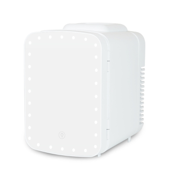 Desktop 4L LED Mirror Beauty Fridge: Cosmetics Cooler and Warmer Box