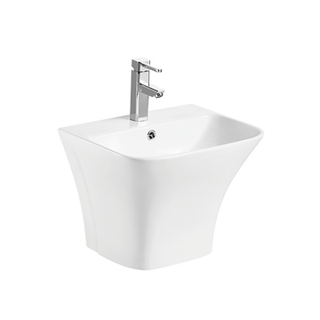 Modern Wall Mounted Ceramic Bathroom Sink for Hotel and Home