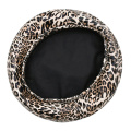 Chapéu de boinas com estampa de leopardo da moda feminina