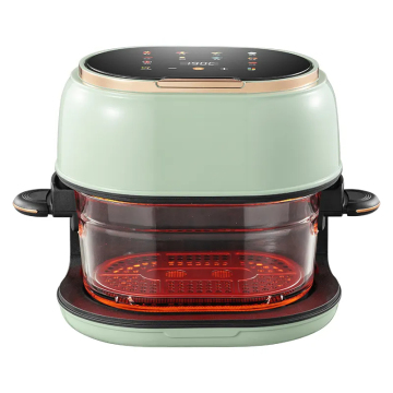 China hot air fryer oven 4L Green smart oil free multifunctional glass digital electric air frier kitchen air fryer