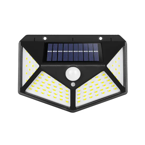 100LED 4 Sides Outdoor Backyard Garden Stair Solar Wall Light with Motion Sensor