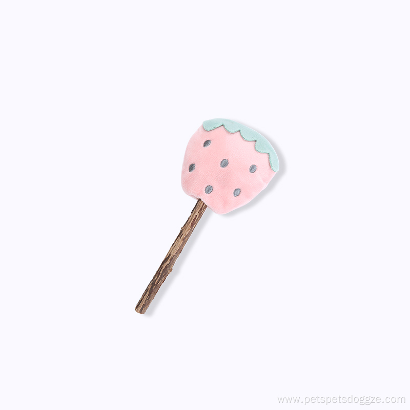 cute plush lollipop with built-in bells cat toy