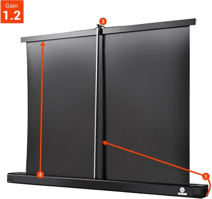 Portable table projection mobile table projector screens