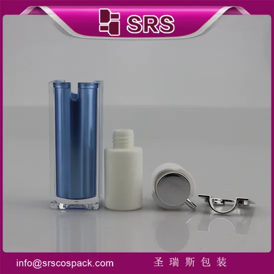 China Manufacturers empty airless plastic bottle ,30ml airless pump plastic sample bottles