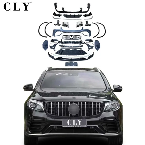 CLY Body Kits for Mercedes GLC X253 GLC300 GLC260 SUV - Upgrade GLC63 AMG Bumpers Grille Lining