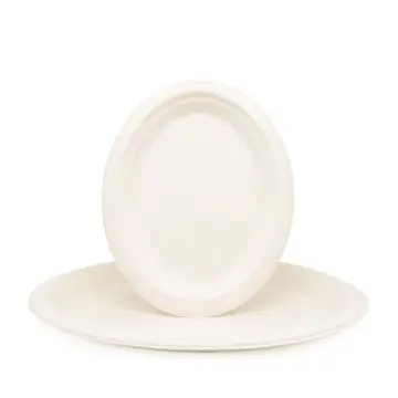 biodegradable disposable solid color bagasse tableware