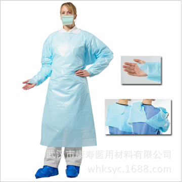 disposable cpe surgical gown open back with EN13795