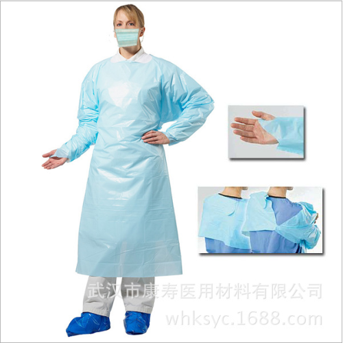 disposable cpe surgical gown open back with EN13795