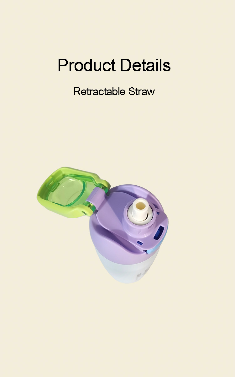 20oz sport water bottle with retractable straw
