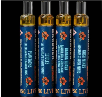 O2 풀 글라스 0.5/1ml 라이브 로진 Vape