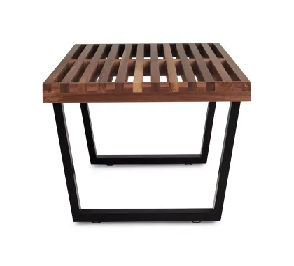 Nelson Style Platform Mid Century Solid Wood Bench