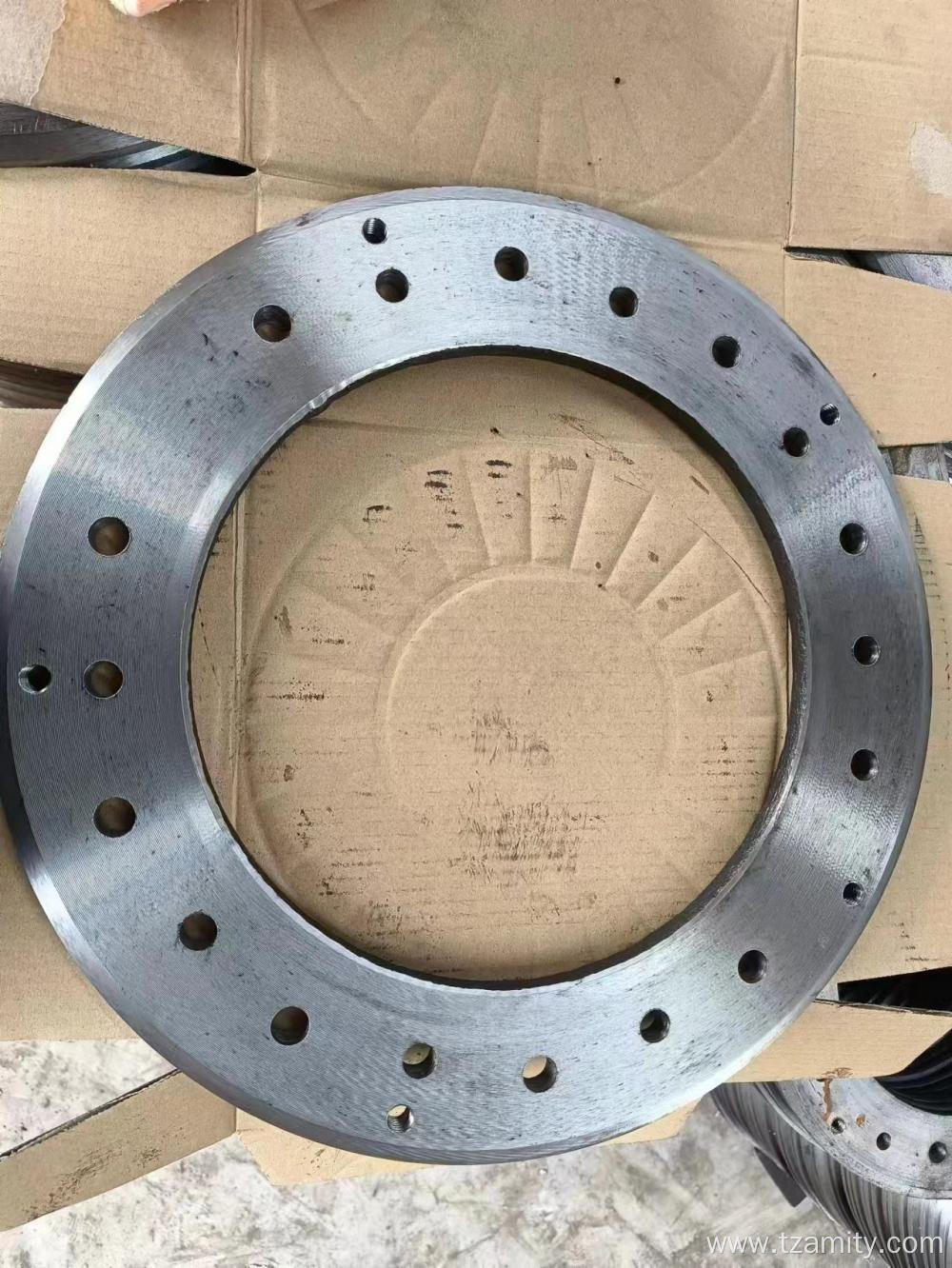 Carbon steel spun pile end plate