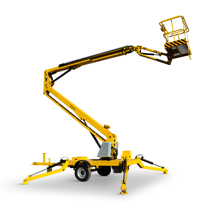 360 Spin Towable Towable Arm Articulated Boom Lift, 8-20m 250kg Electric e diesel