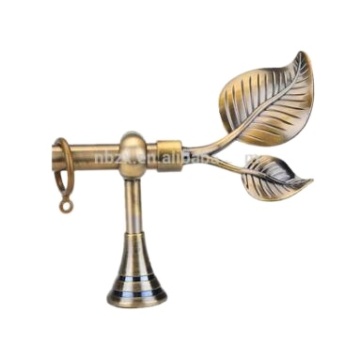 Decorative Iron Curtain Rod and Finial Set: 8019H8L2