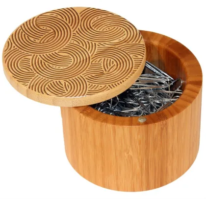 2014 -100% Pure Bamboo Round Salt Box---HOT!!!!
