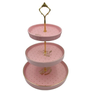 Three-layer Dessert Fruit Cake Snake Plate for Wedding Cake Display Stand