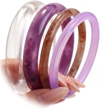 Geometric Acrylic Bangle Set