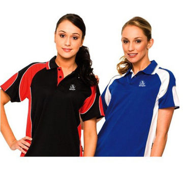 Ladies Heat Transfer Printing Cool Dry Short Sleeve Sublimation Polo Shirt Sports Wear