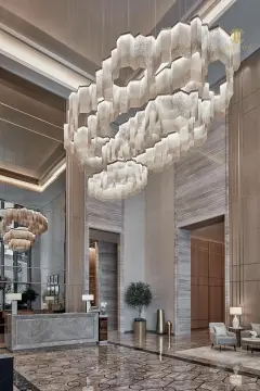Irregular custom crystal chandelier villa decoration ceiling chandelier