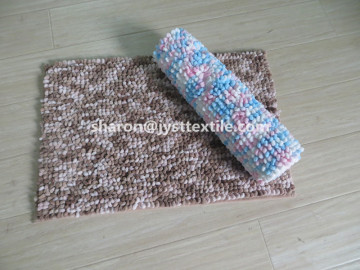 100% polyester Microfiber Long Pile Dust Absorbing Chenille Kitchen Rug