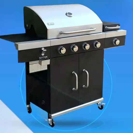 More Popular Stainless Steel 4+1 Burner Rectangular Gas Grill Gas Mixed Grill Indoor Family Event Party